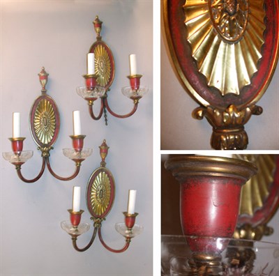 Lot 494 - Group of Three Regency Style Tole Painted...