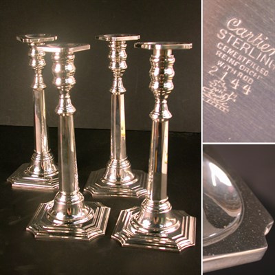 Lot 420 - Set of Four Cartier Sterling Silver...
