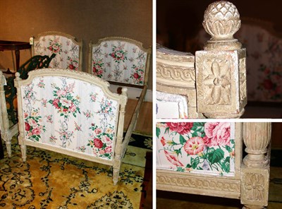 Lot 240 - Pair of Louis XVI Style Painted and...