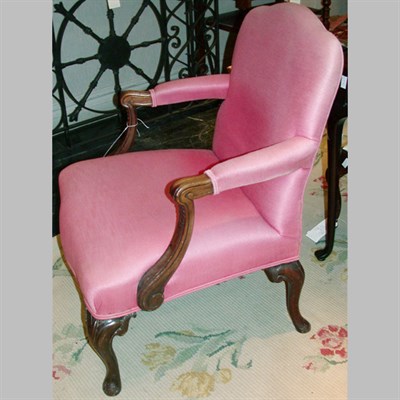 Lot 199 - George III Upholstered Mahogany Armchair