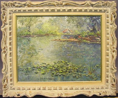 Lot 56 - Peter Kolean 20th Century LILY POND - SPRING...