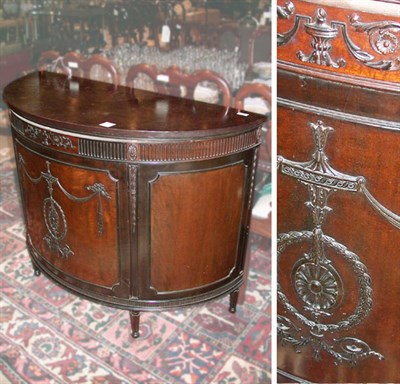 Lot 348 - George III Style Mahogany Demilune Cabinet