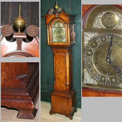 Lot 448 - Georgian Style Mahogany Grandmother's Clock