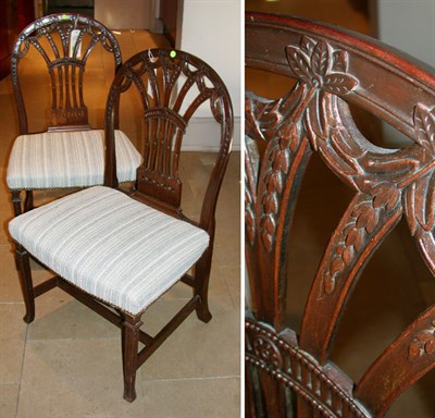 Lot 598 - Pair of George III Style Mahogany Side Chairs