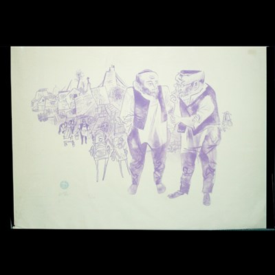 Lot 225 - William Gropper [SHTETL SCENE] Lithograph...