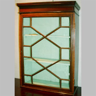 Lot 207 - George III Style Banded Mahogany Hanging Vitrine