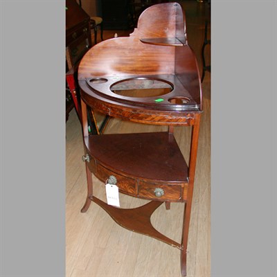 Lot 562 - George III Mahogany Corner Washstand