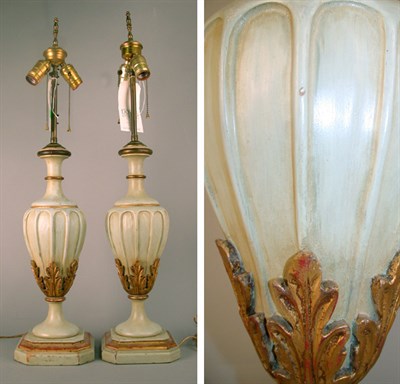Lot 238 - Pair of Neoclassical Style Painted and Parcel...