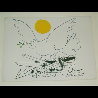 Lot 338 - After Pablo Picasso DOVE OF PEACE Offset color...