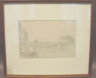 Lot 24 - Italian School 19th Century VIEW OF CASTEL...