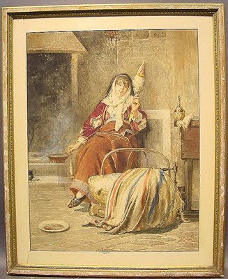 Lot 9 - P. Bianchi Italian, 19th/20th century WOMAN...