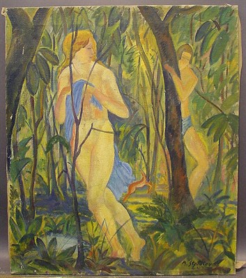 Lot 89 - Arnold Stocker 20th Century PARADISE Signed...