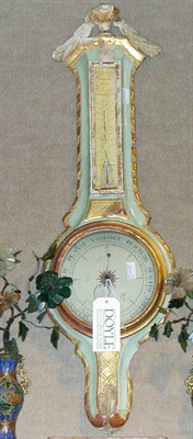 Lot 353 - Louis XVI Painted and Parcel Gilt Barometer