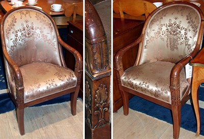 Lot 298 - Pair of Empire Mahogany Fauteuils