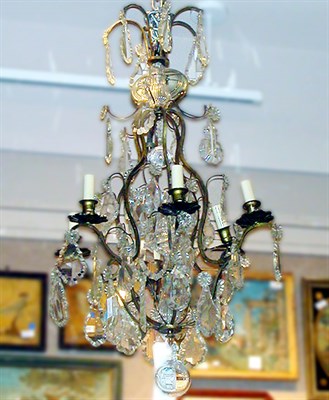 Lot 433 - Louis XV Style Gilt-Metal and Cut Glass...