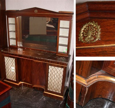 Lot 444 - Regency Style Parcel Gilt Rosewood Credenza