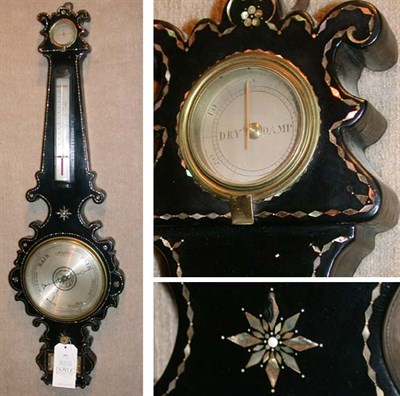 Lot 495 - Victorian Black Lacquered Mother-of-Pearl...