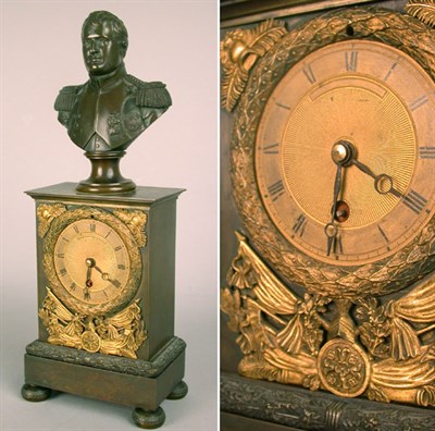 Lot 459 - Empire Style Bronze Mantel Clock