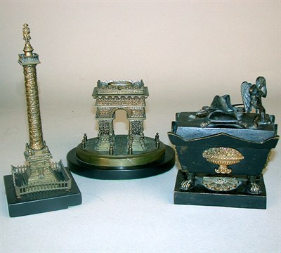 Lot 464 - Group of Three Grand Tour Bronze Articles