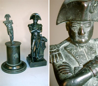 Lot 466 - Two Patinated-Bronze Figures of Napoleon