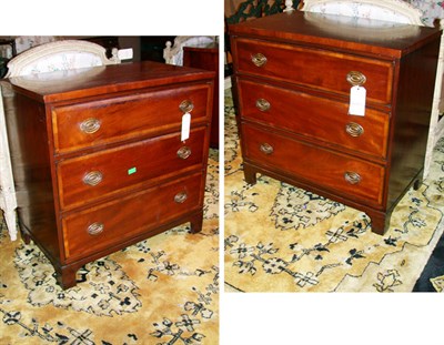 Lot 239 - Pair of Georgian Style Mahogany Chests of...