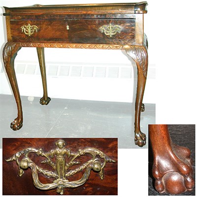 Lot 573 - George II Style Tray Top Mahogany Side Table
