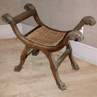 Lot 228 - Renaissance Revival Walnut Stool