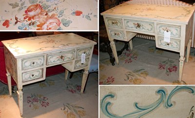 Lot 198 - Pair of Venetian Style Painted Dressing Tables