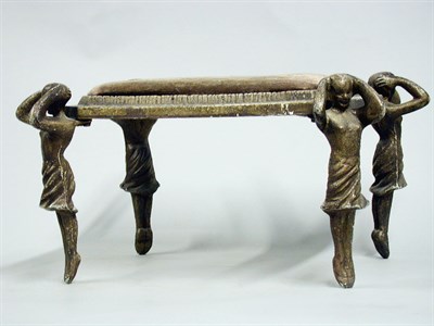 Lot 609 - Victorian Painted Metal Footstool The legs...