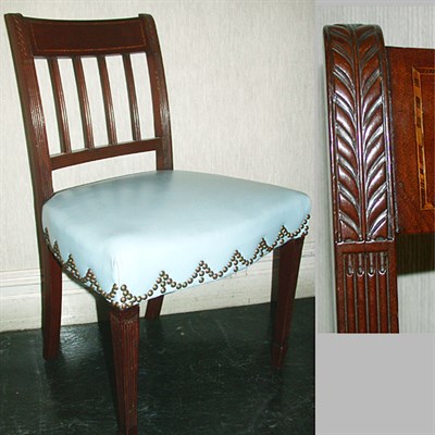 Lot 195 - George III Style Leather Upholstered Mahogany...