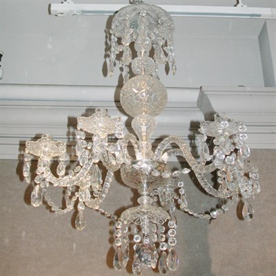 Lot 508 - Georgian Style Colorless Cut Glass Six-Light...