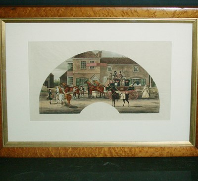 Lot 128 - After James Pollard THE MAIL COACH CHANGING...
