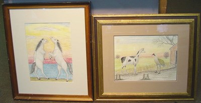 Lot 35 - Lawrence Lebduska American, 1894-1966 LLAMA...