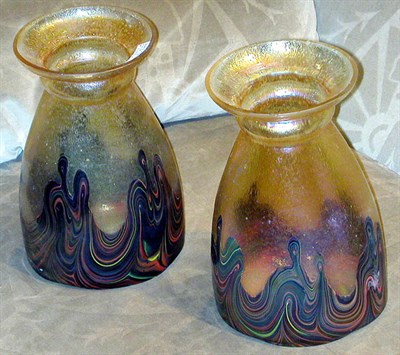 Lot 230 - Pair of Austrian Art Nouveau Glass Vases Each...