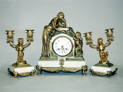 Lot 589 - Louis XV Style Gilt-Bronze Mounted Marble...
