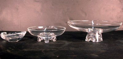 Lot 219 - Group of Three Steuben Glass Bowls Signed....