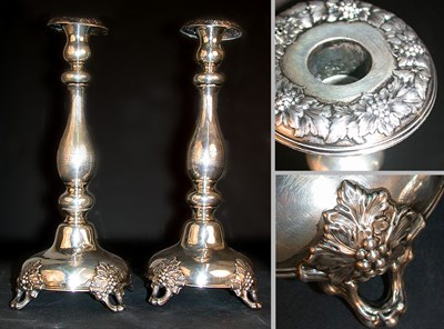 Lot 557 - Pair of Continental Silver Sabbath...