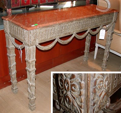 Lot 607 - Italian Neoclassical Style Painted Marble Top...