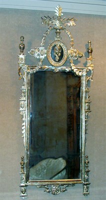 Lot 143 - Italian Neoclassical Silvered Wood Mirror