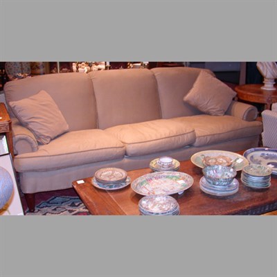 Lot 405 - Georgian Style Over Upholstered Sofa