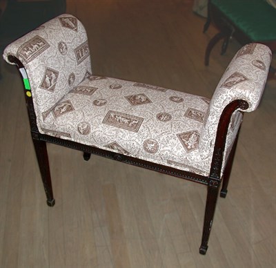 Lot 252 - George III Style Upholstered Mahogany Window...