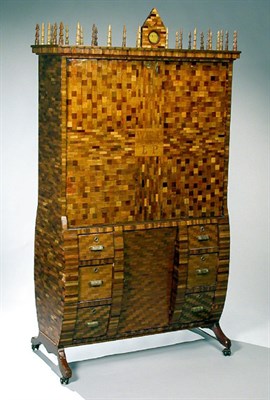 Lot 203 - American Inlaid Secretaire a Abattant 1893 The...