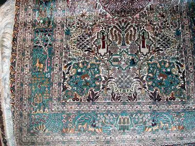 Lot 753 - Chinese Silk Rug China, contemporary The ivory...