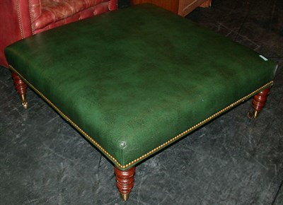 Lot 176 - Regency Style Leather Upholstered Ottoman