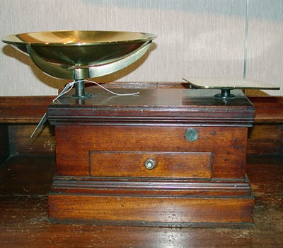 Lot 180 - Victorian Brass and Mahogany Scale
