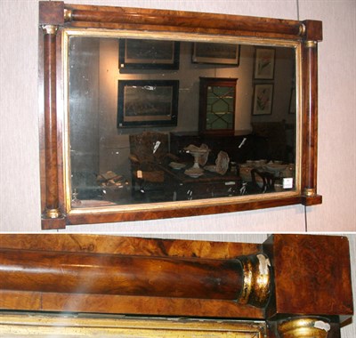 Lot 184 - Empire Parcel Gilt Burl-Wood Mirror