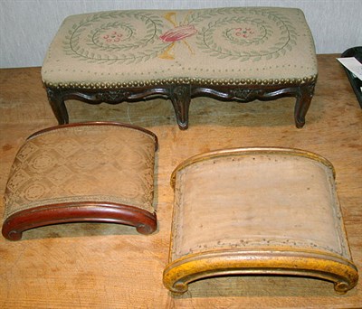 Lot 201 - Louis XV Style Needlepoint Upholstered Stool...
