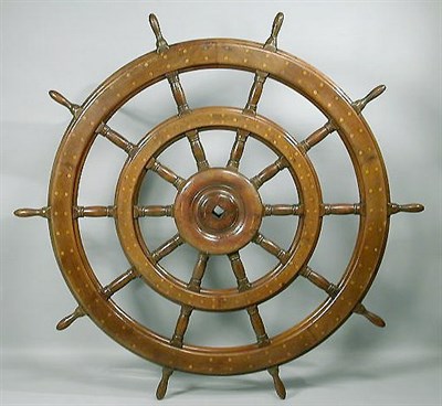 Lot 166 - Wood Ship's Wheel 19th Century Of typical form,...