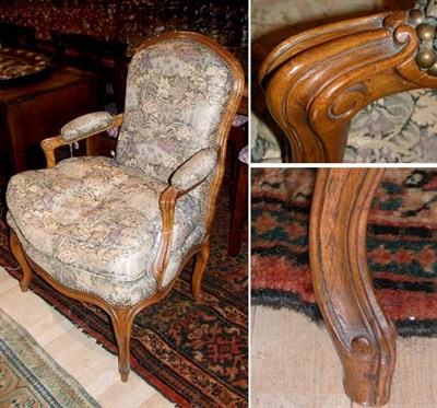 Lot 280 - Louis XV Style Needlepoint Upholstered Walnut...