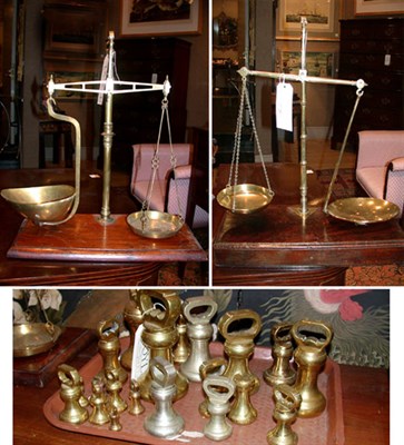 Lot 295 - Two Set of Victorian Brass and Mahogany Scales...